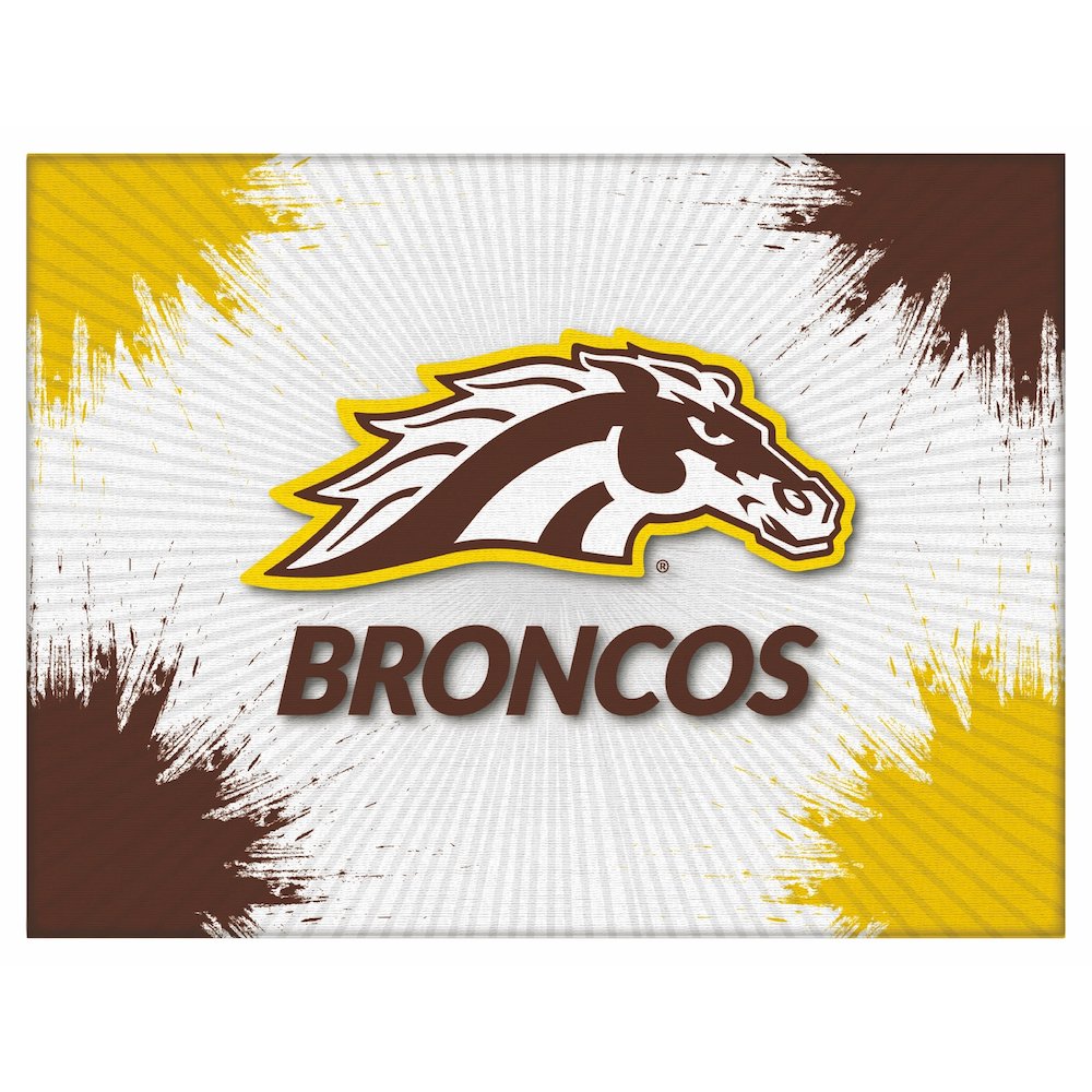 Western Michigan 24" x 32" Officially Licensed Logo Canvas. Picture 1