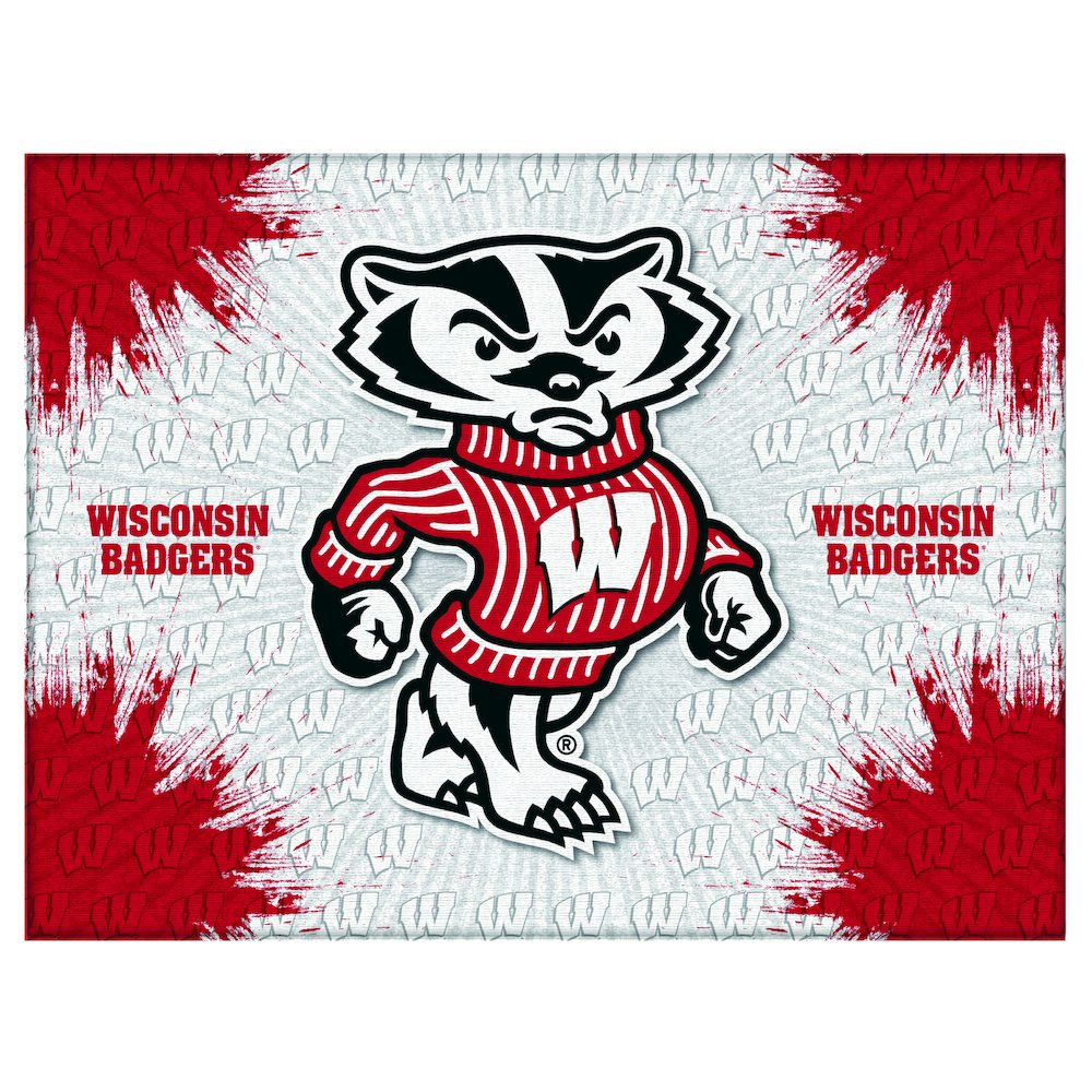 Wisconsin "Badger" 24" x 32" Officially Licensed Logo Canvas. Picture 1