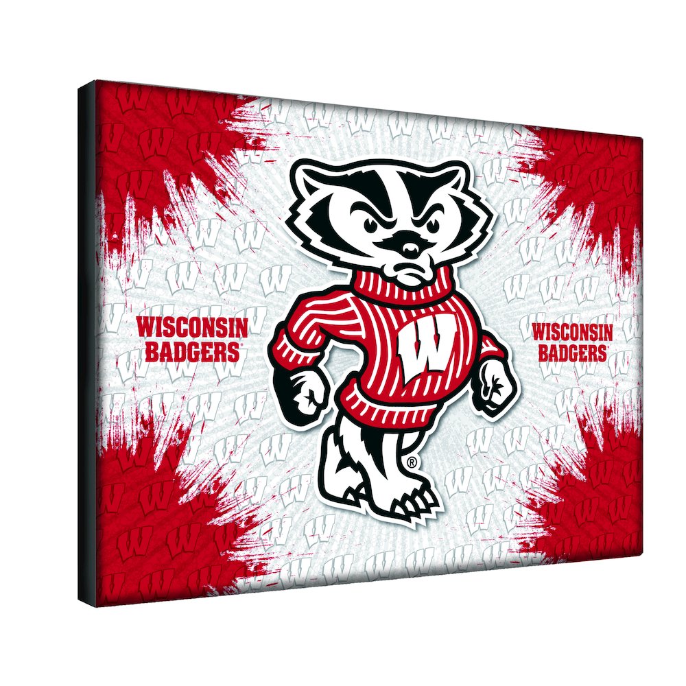 Wisconsin "Badger" 24" x 32" Officially Licensed Logo Canvas. Picture 2