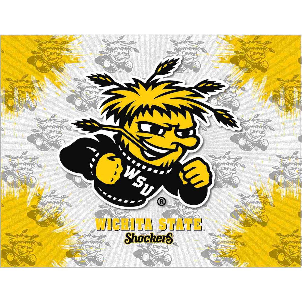 Wichita State 24" x 32" Officially Licensed Logo Canvas. Picture 1