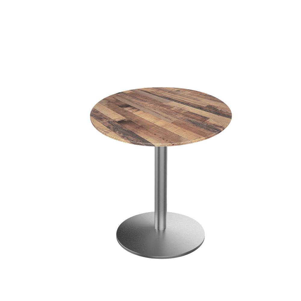 30" Tall OD214 Indoor/Outdoor All Season Table with 36" Diameter Rustic Top. Picture 1