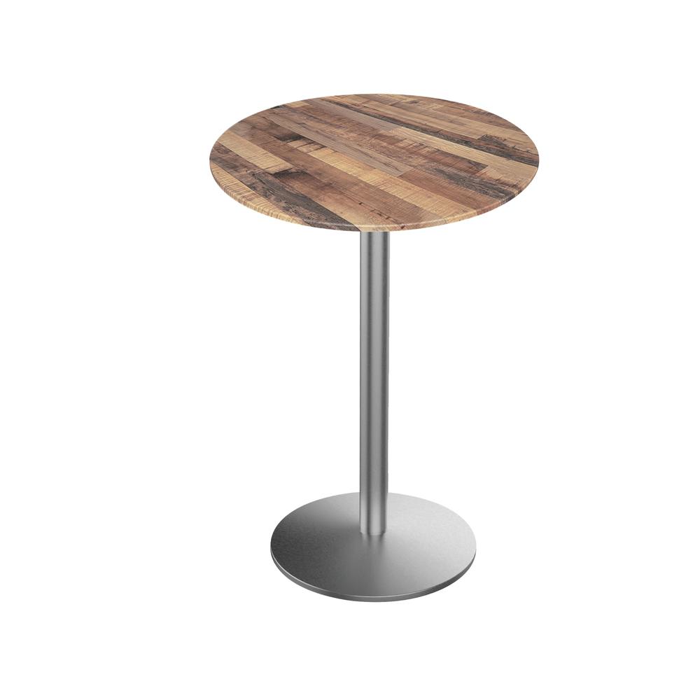 36" Tall OD214 Indoor/Outdoor All-Season Table with 36" Diameter Rustic Top. Picture 1