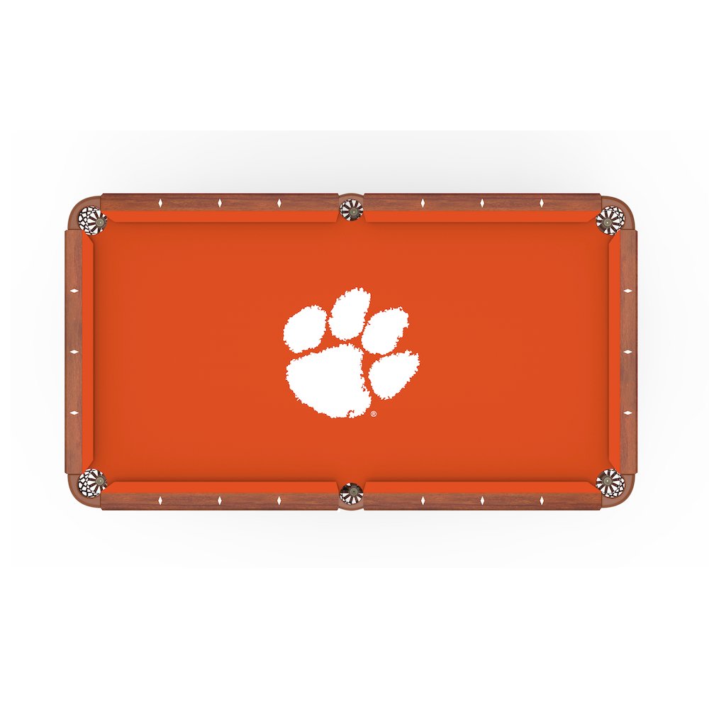 Clemson University 8' Pool Table with a Chardonnay Finish. Picture 2