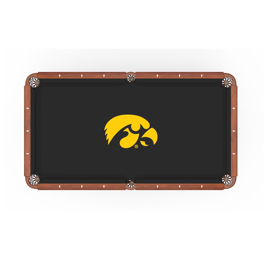 University of Iowa 8' Pool Table with a Chardonnay Finish. Picture 2