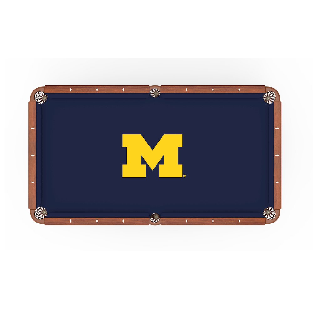 University of Michigan 8' Pool Table with a Chardonnay Finish. Picture 2