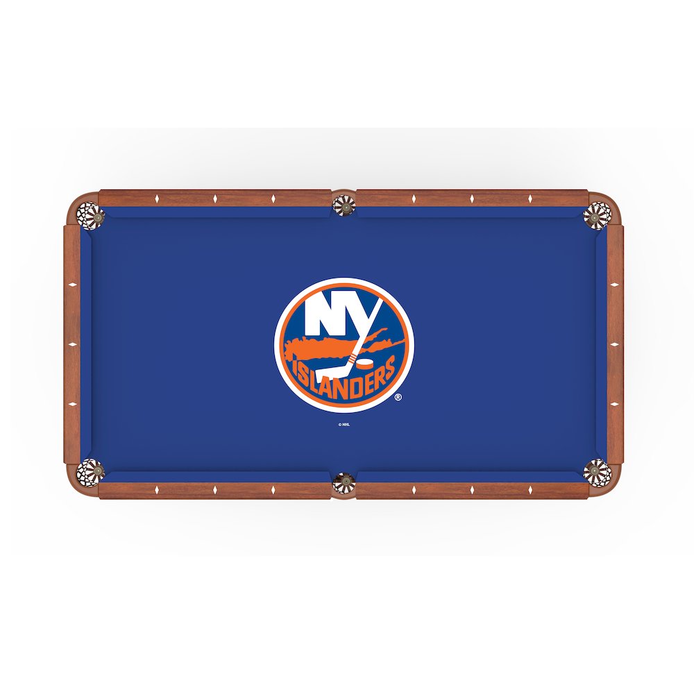 New York Islanders 8' Pool Table with a Chardonnay Finish. Picture 2