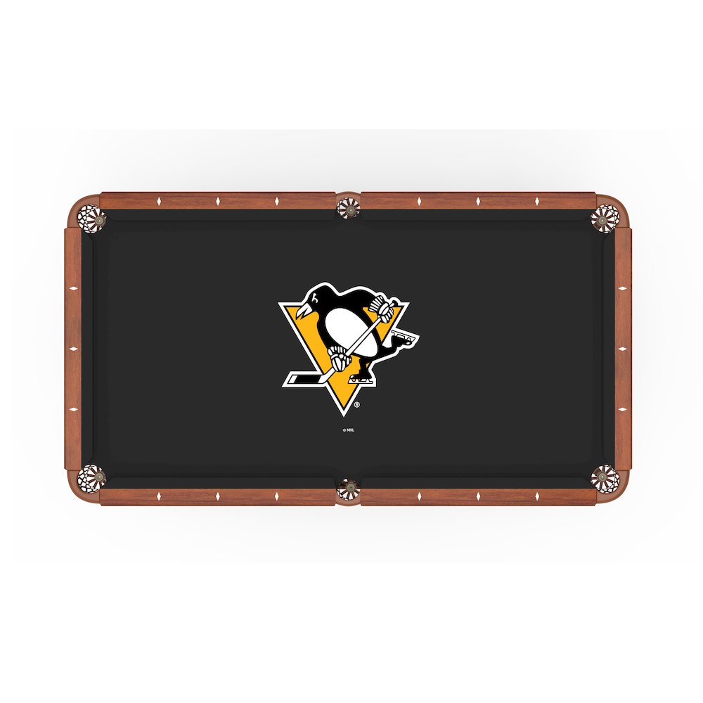 Pittsburgh Penguins 8' Pool Table with a Chardonnay Finish. Picture 2