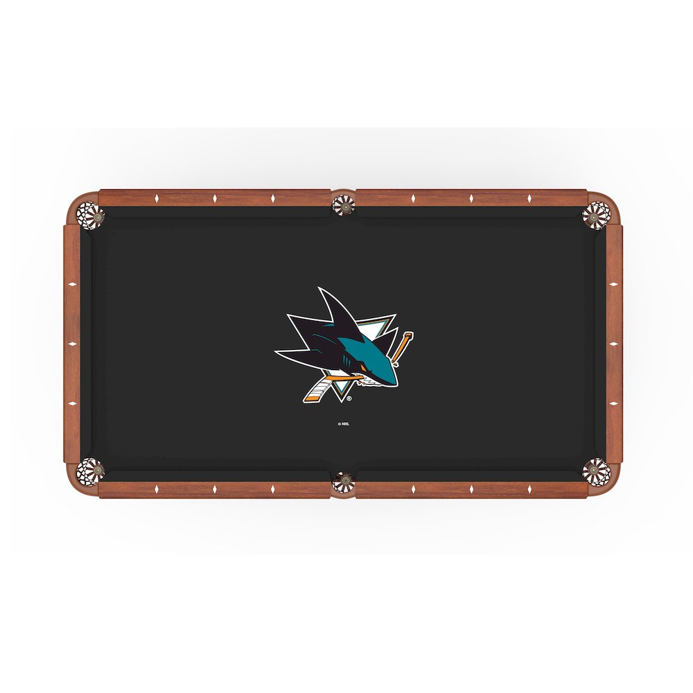 San Jose Sharks 8' Pool Table with a Chardonnay Finish. Picture 2