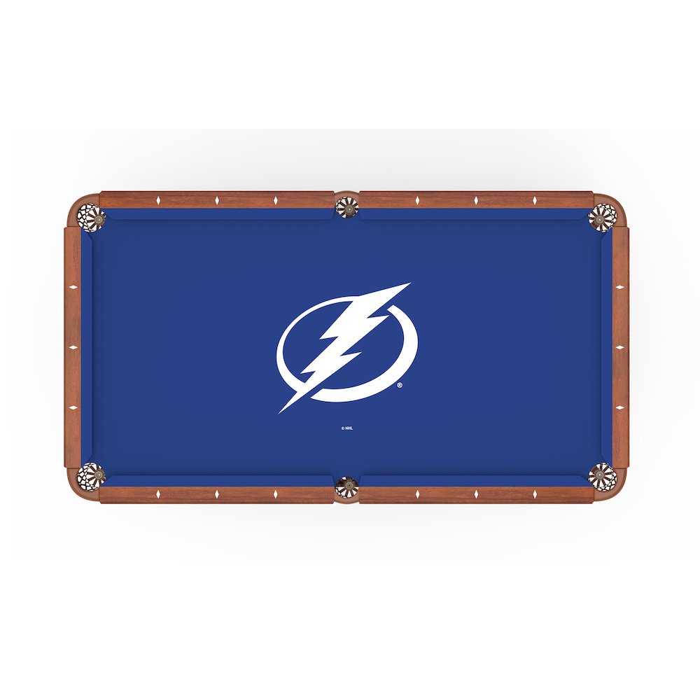 Tampa Bay Lightning 8' Pool Table with a Chardonnay Finish. Picture 2