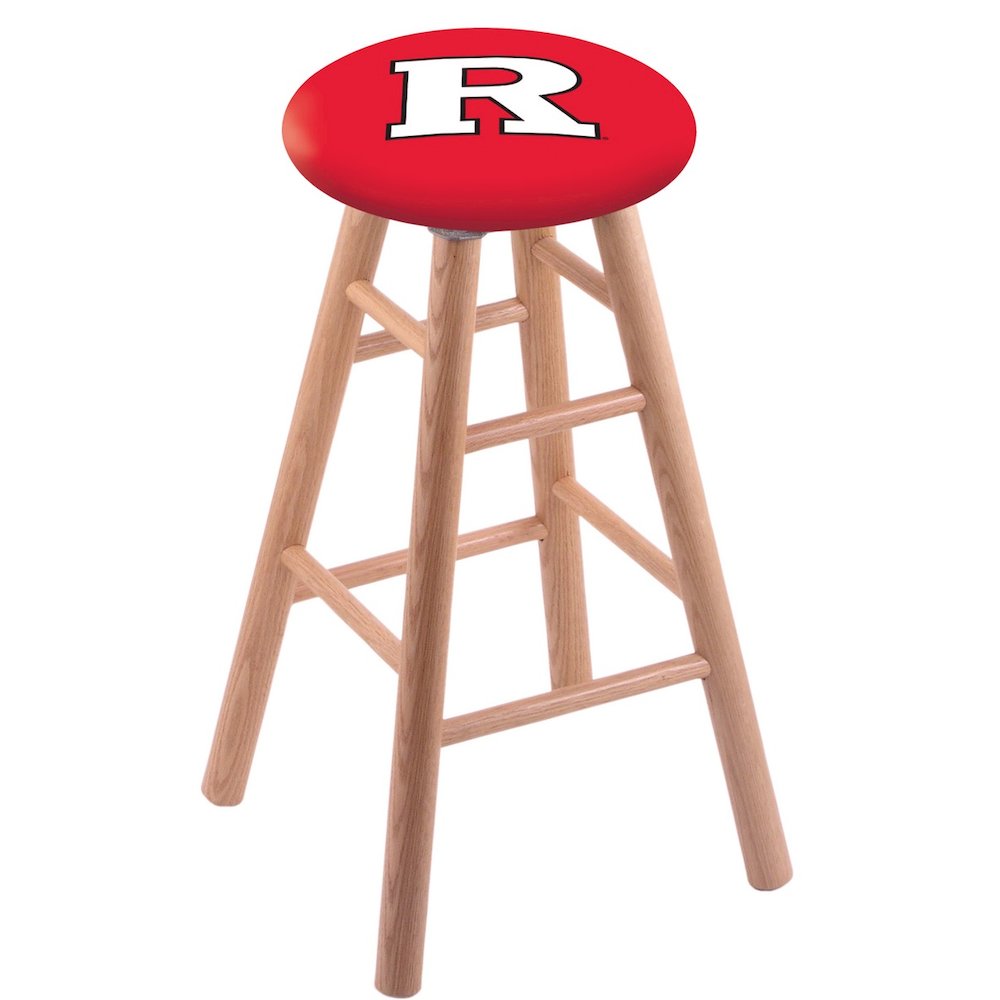 Oak Bar Stool in Natural Finish with Rutgers Seat. Picture 1