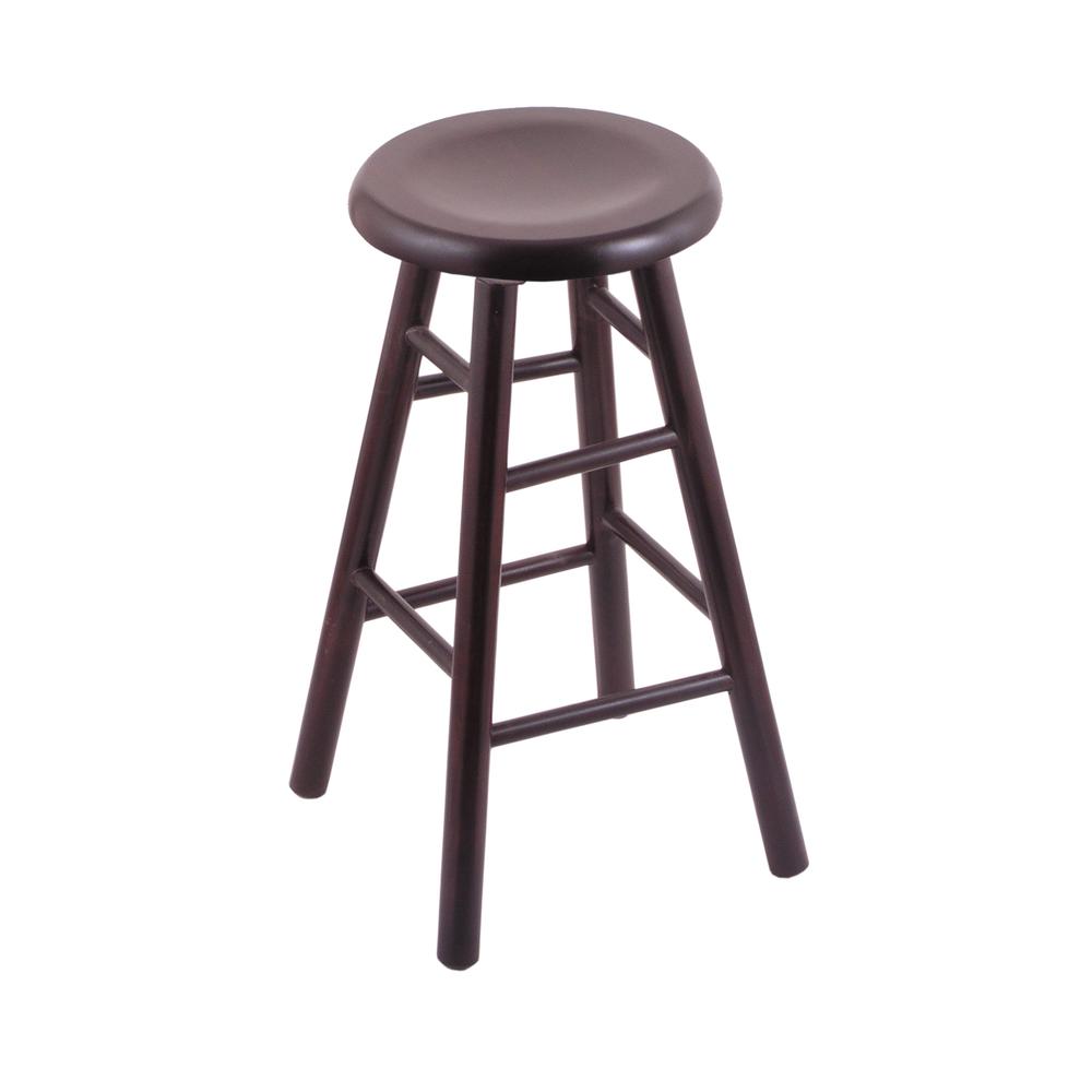 Maple Saddle Dish 30" Swivel Bar Stool with Smooth Legs, Dark Cherry Finish. Picture 1