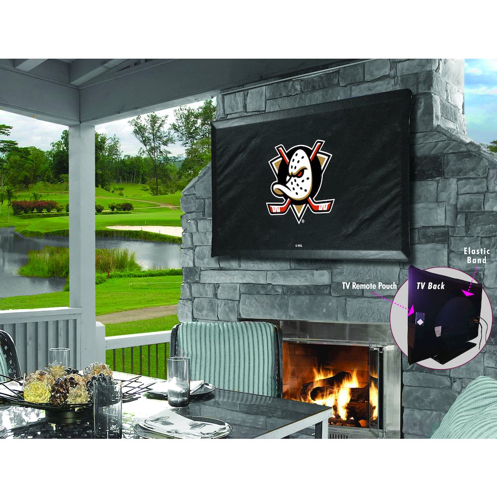 Anaheim Ducks TV Cover (TV sizes 40"-46") by Covers by HBS. Picture 1
