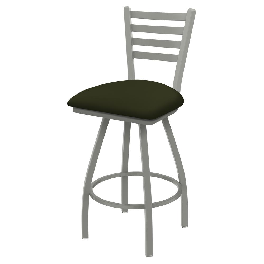 XL 410 Jackie 30" Swivel Bar Stool with Anodized Nickel Finish and Canter Pine Seat. Picture 1