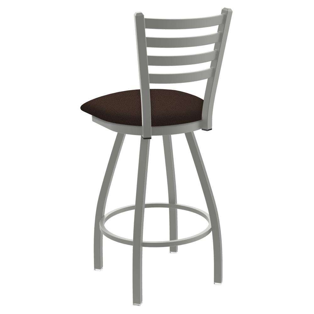 XL 410 Jackie 30" Swivel Bar Stool with Anodized Nickel Finish and Rein Coffee Seat. Picture 2