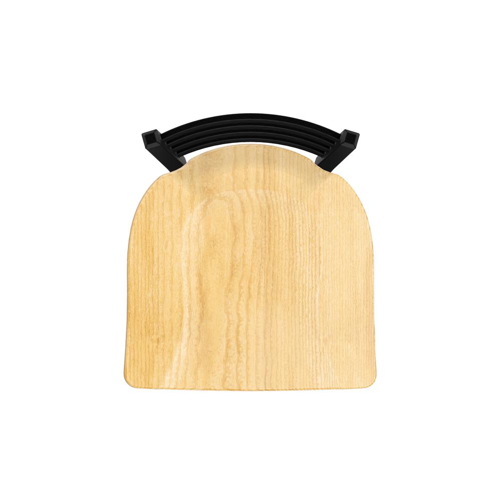 XL 410 Jackie 30" Swivel Bar Stool with Black Wrinkle Finish and Natural Oak Seat. Picture 3