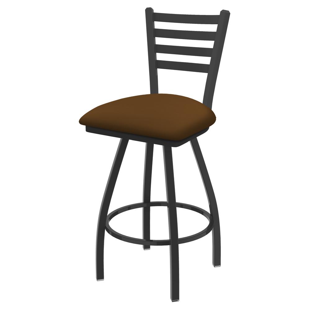 XL 410 Jackie 30" Swivel Bar Stool with Pewter Finish and Canter Thatch Seat. Picture 1