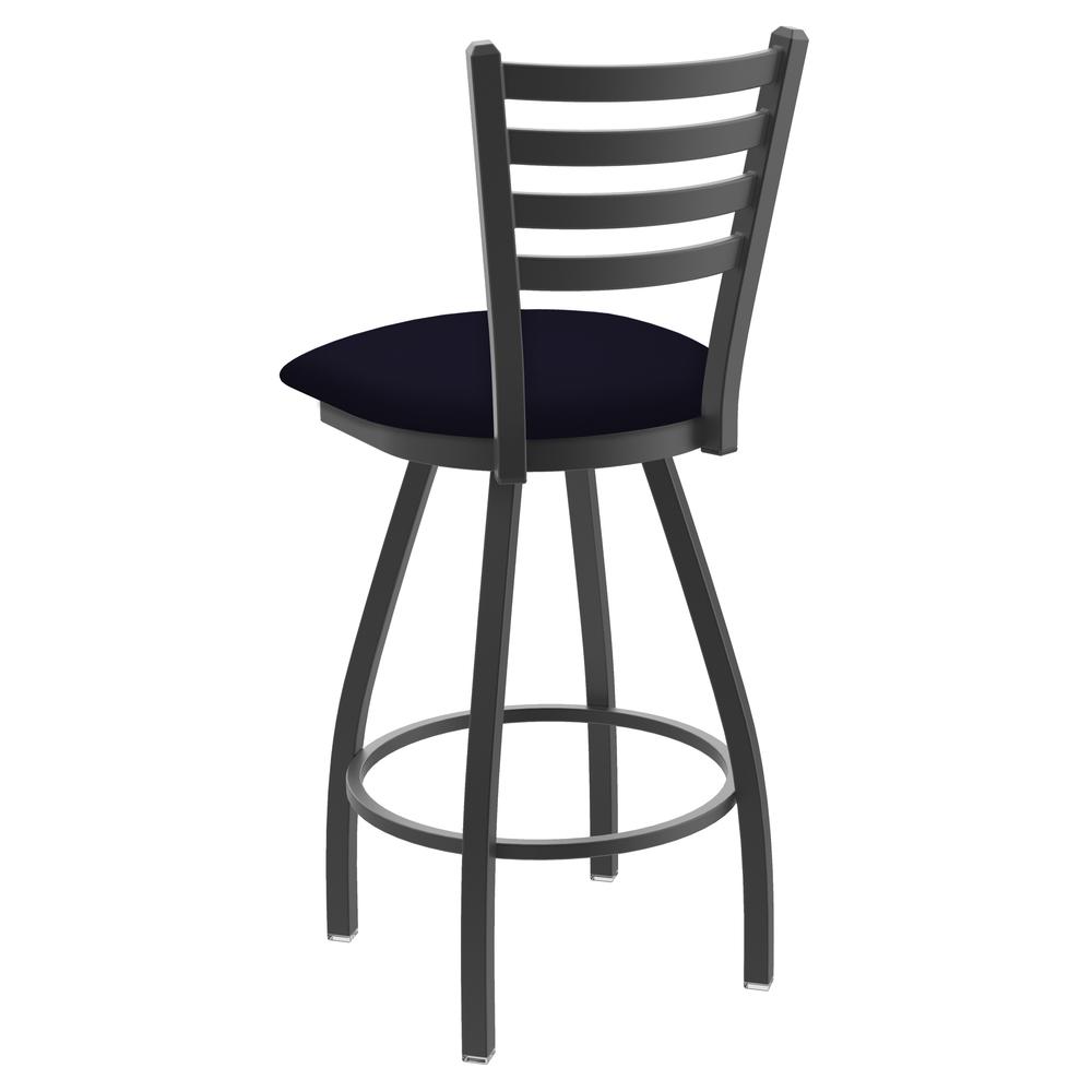 XL 410 Jackie 30" Swivel Bar Stool with Pewter Finish and Canter Twilight Seat. Picture 2