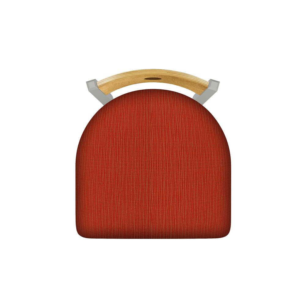 XL 830 Voltaire 30" Swivel Counter Stool with Anodized Nickel Finish, Medium Back, and Graph Poppy Seat. Picture 2