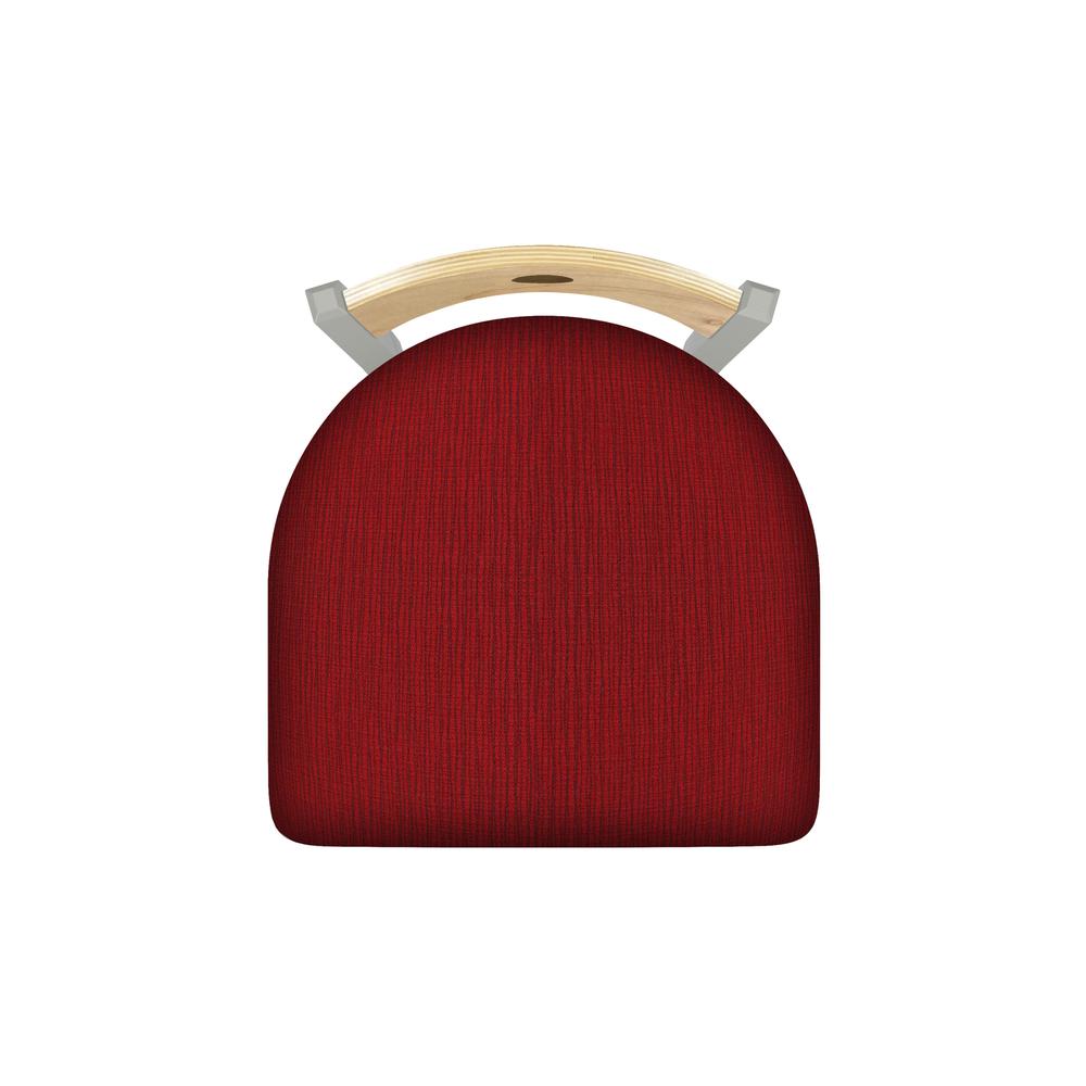 XL 830 Voltaire 30" Swivel Counter Stool with Anodized Nickel Finish, Natural Back, and Graph Ruby Seat. Picture 2
