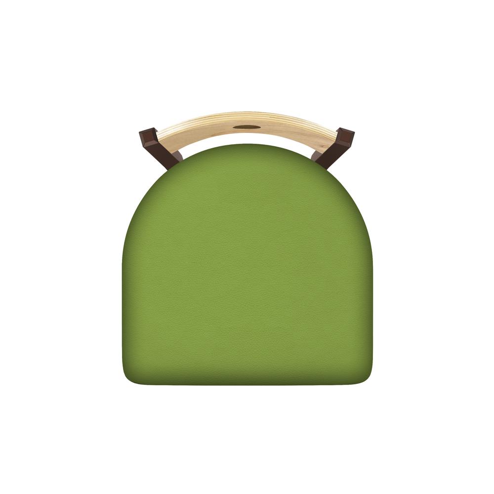 XL 830 Voltaire 30" Swivel Counter Stool with Bronze Finish, Natural Back, and Canter Kiwi Green Seat. Picture 2