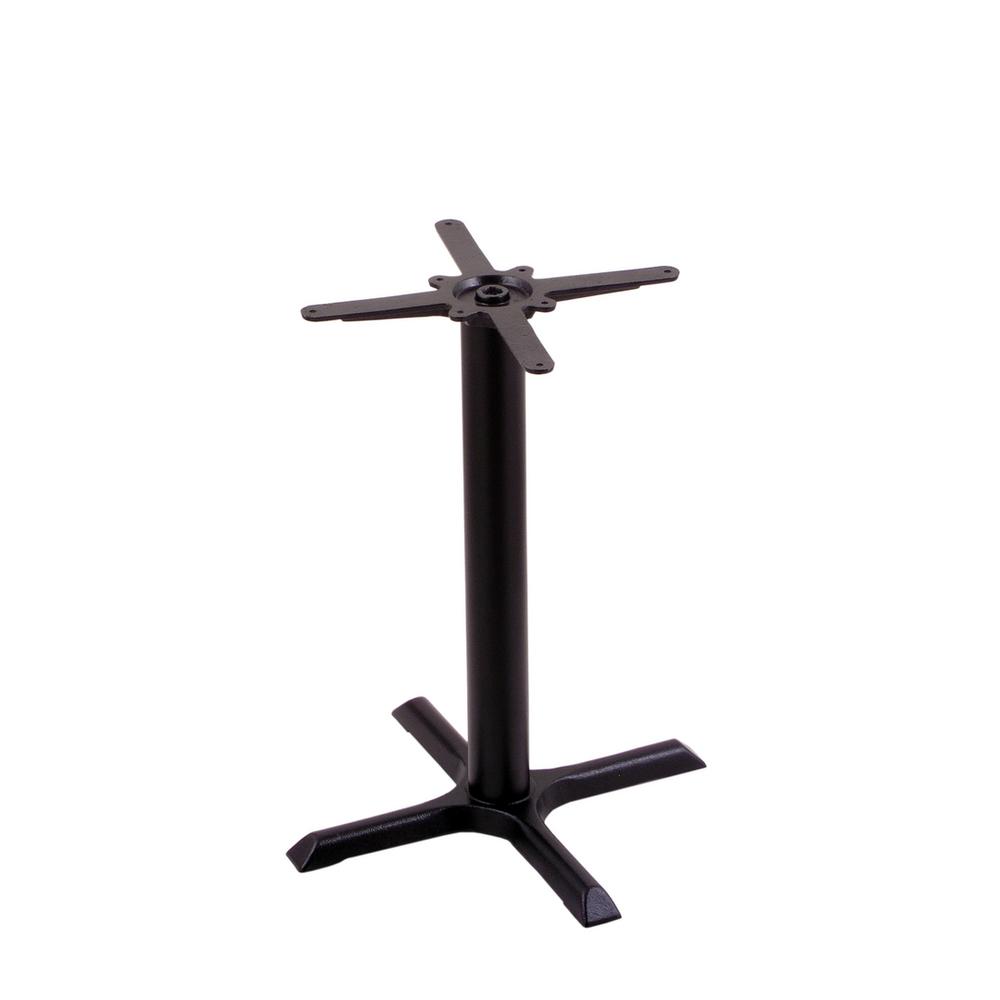 211 Black Cast Iron Table Height Base with 22" x 22" X-Style Foot. Picture 1