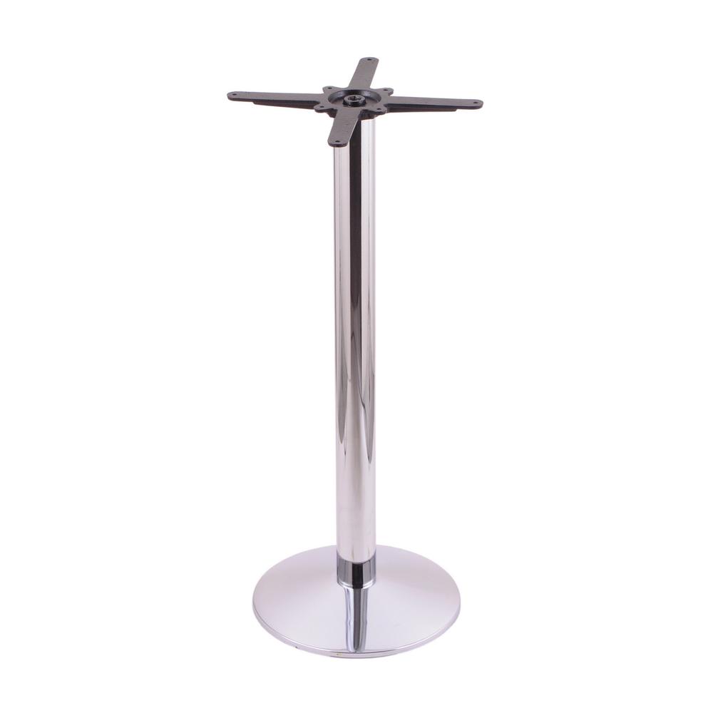 214 Chrome Cast Iron Counter Height Base with 16" Dia. Round Foot. Picture 1