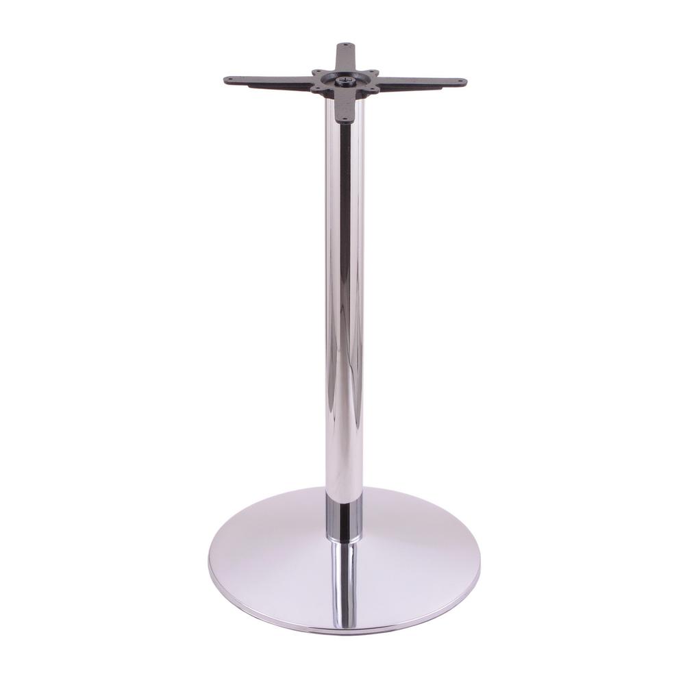 214 Chrome Cast Iron Counter Height Base with 22" Dia. Round Foot. Picture 1