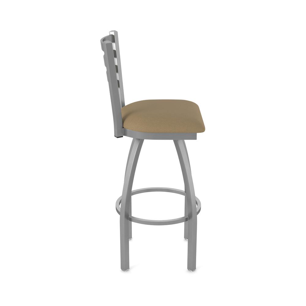 410 Jackie Stainless Steel 36" Swivel Bar Stool with Canter Thatch Seat. Picture 4