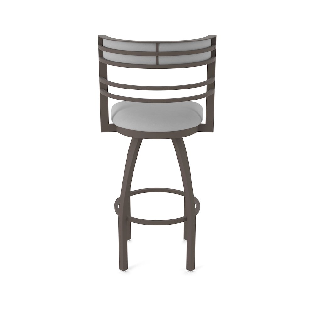 Swivel Bar Stool with Bronze Finish and Canter Folkstone Grey Seat and Back. Picture 6