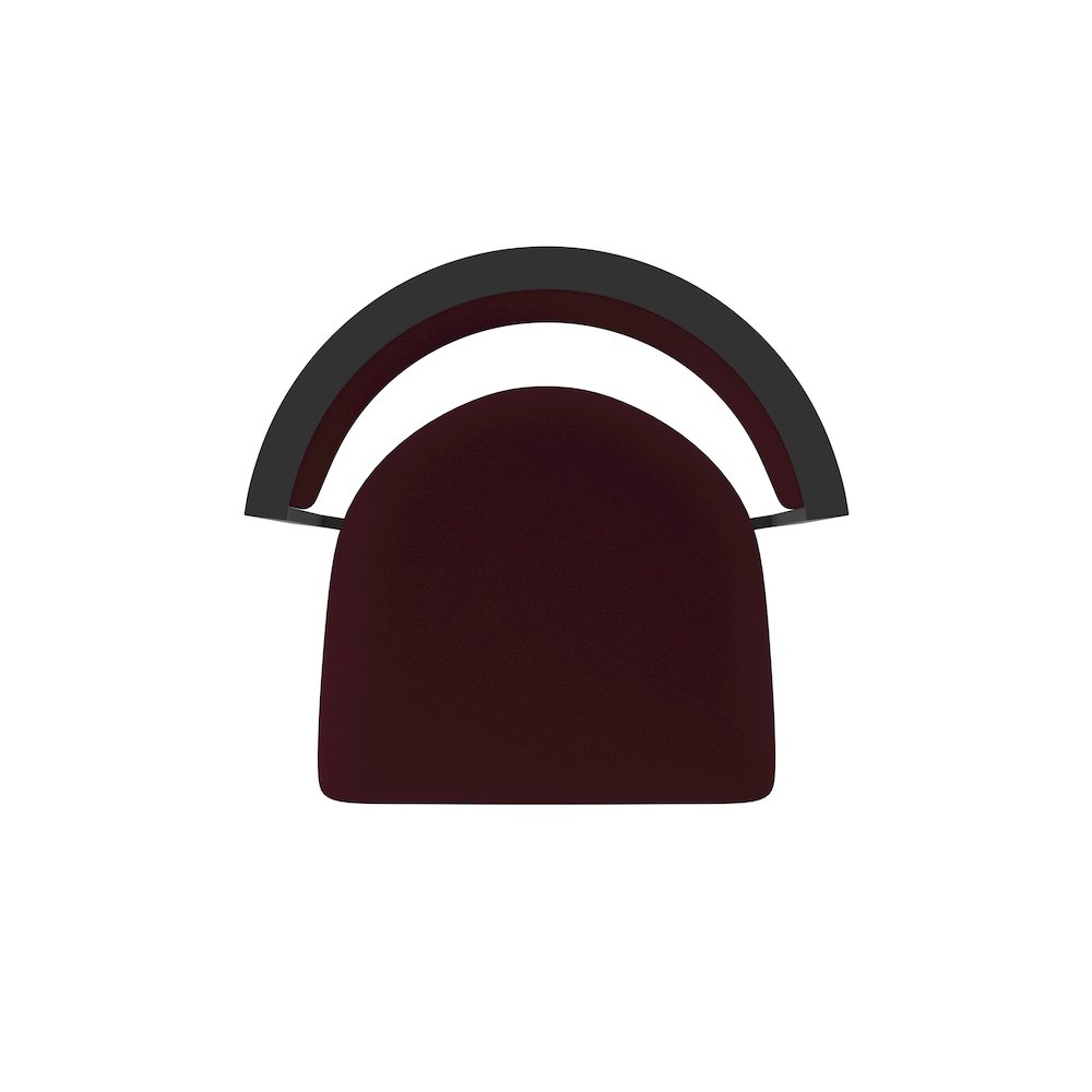 Swivel Bar Stool with Black Wrinkle Finish and Canter Bordeaux Seat and Back. Picture 3