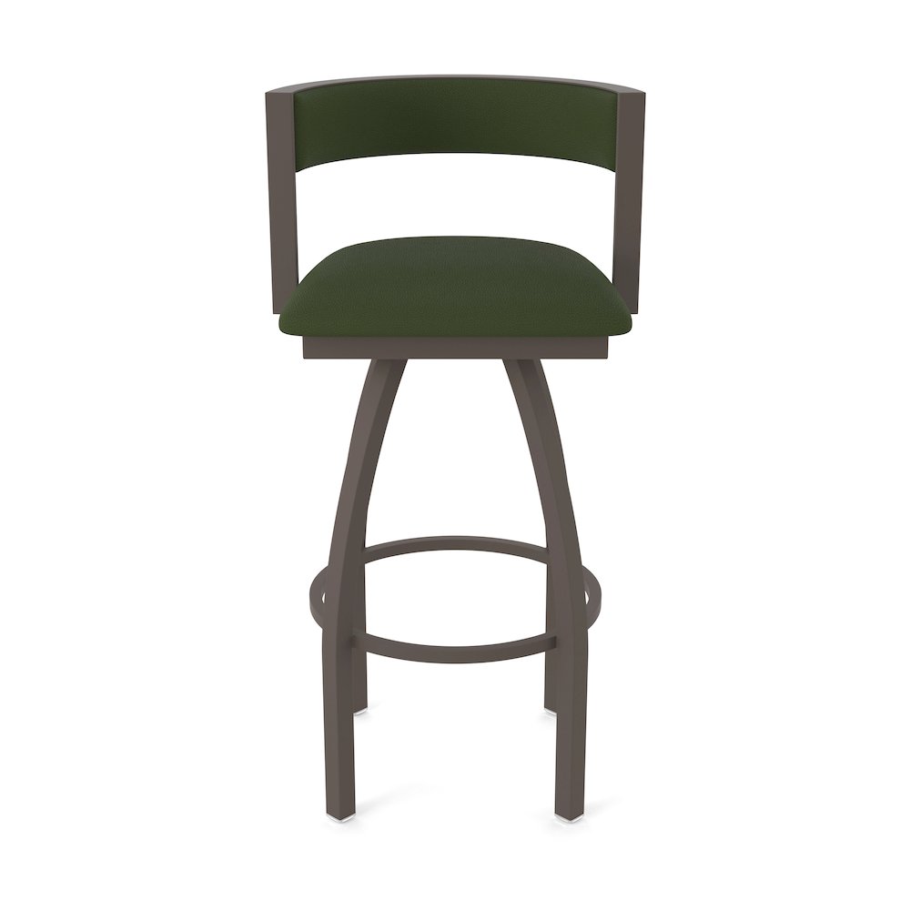 Swivel Bar Stool with Bronze Finish and Canter Pine Seat and Back. Picture 5