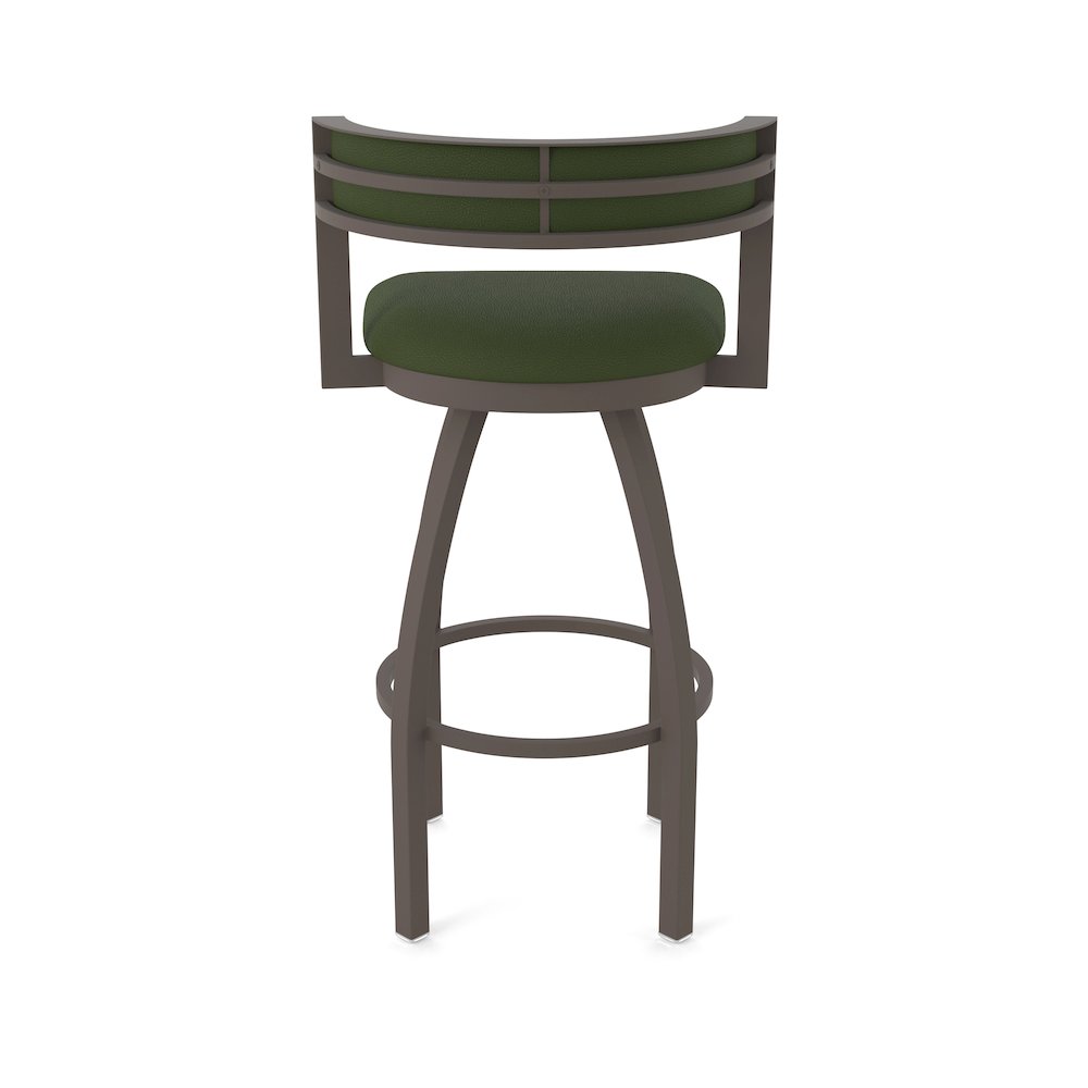 Swivel Bar Stool with Bronze Finish and Canter Pine Seat and Back. Picture 6