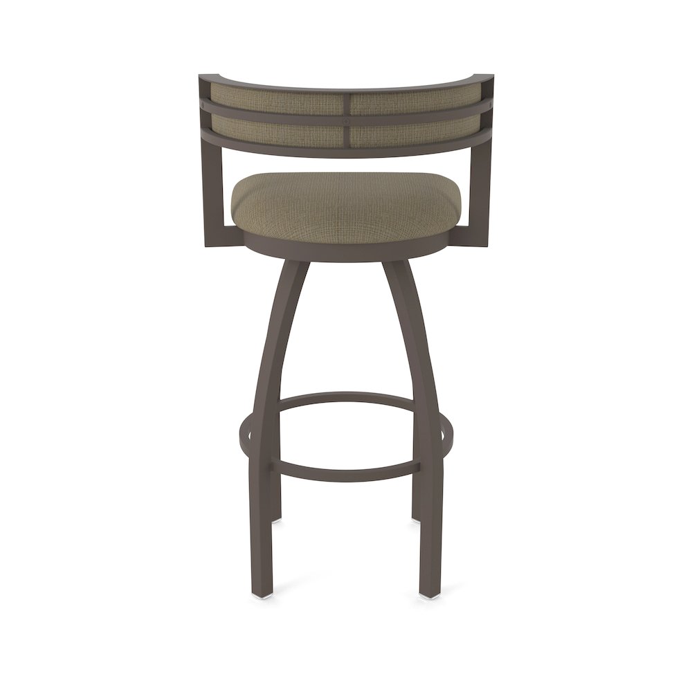 Swivel Bar Stool with Bronze Finish and Graph Cork Seat and Back. Picture 6
