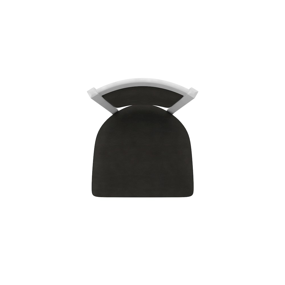 Swivel Bar Stool with Anodized Nickel Finish and Canter Espresso Seat and Back. Picture 3
