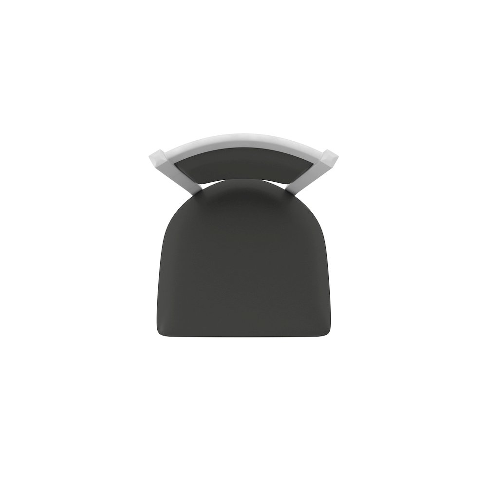 Swivel Bar Stool with Anodized Nickel Finish and Canter Iron Seat and Back. Picture 3