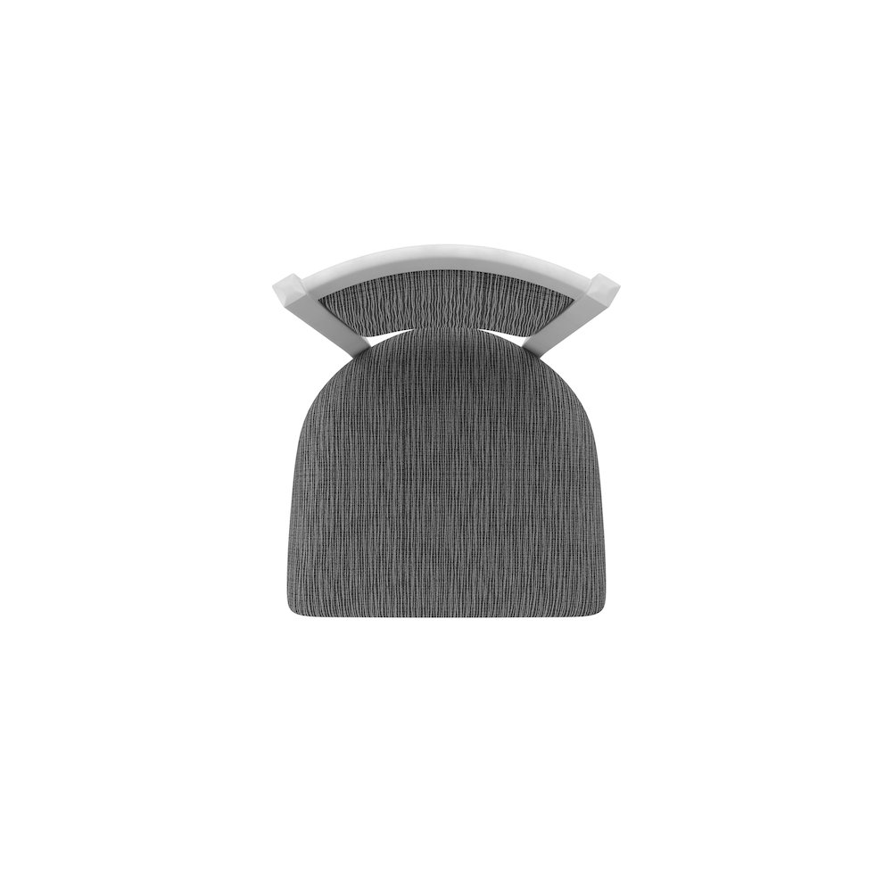 Swivel Bar Stool with Anodized Nickel Finish and Graph Coal Seat and Back. Picture 3