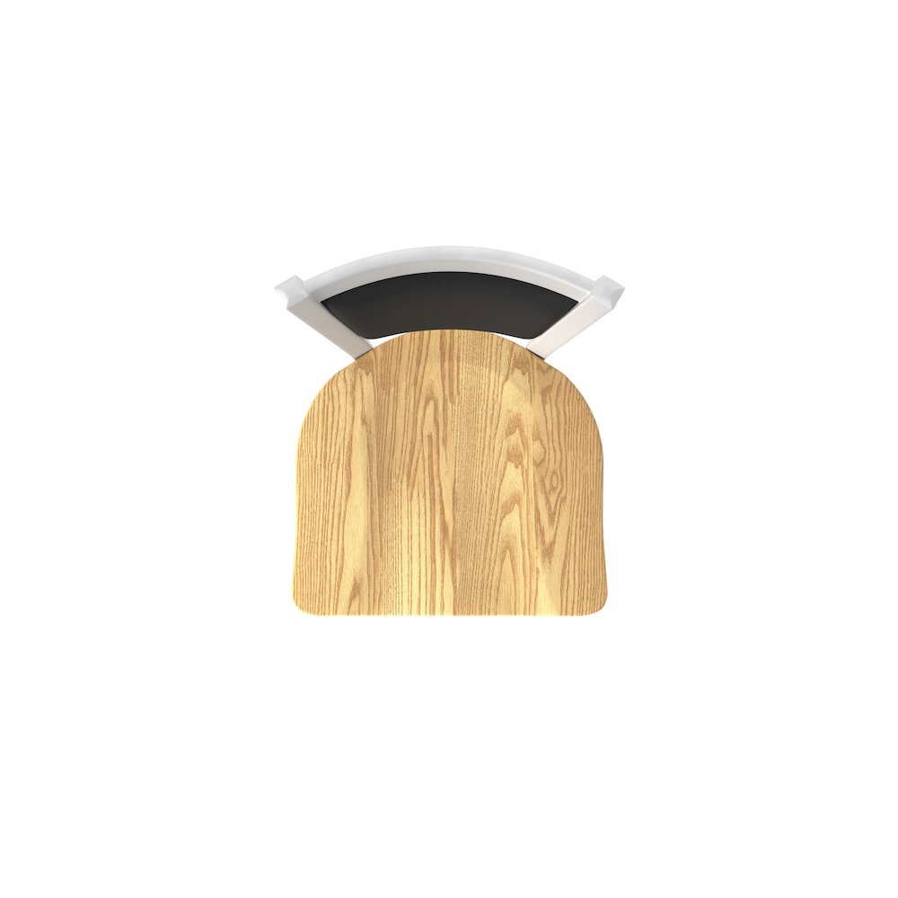 Swivel Bar Stool with Anodized Nickel Finish and Natural Oak Seat. Picture 3