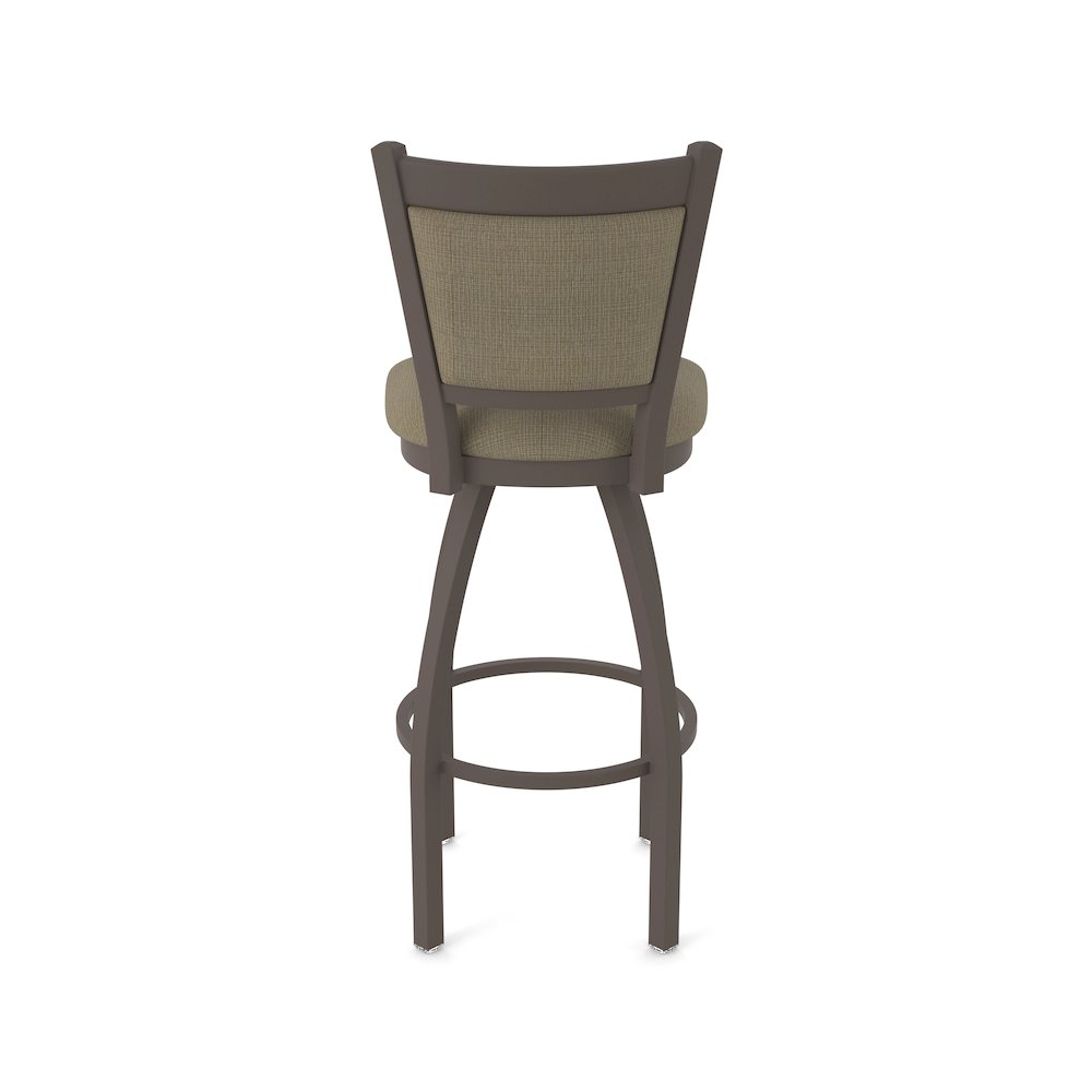 Swivel Bar Stool with Bronze Finish and Graph Cork Seat and Back. Picture 6