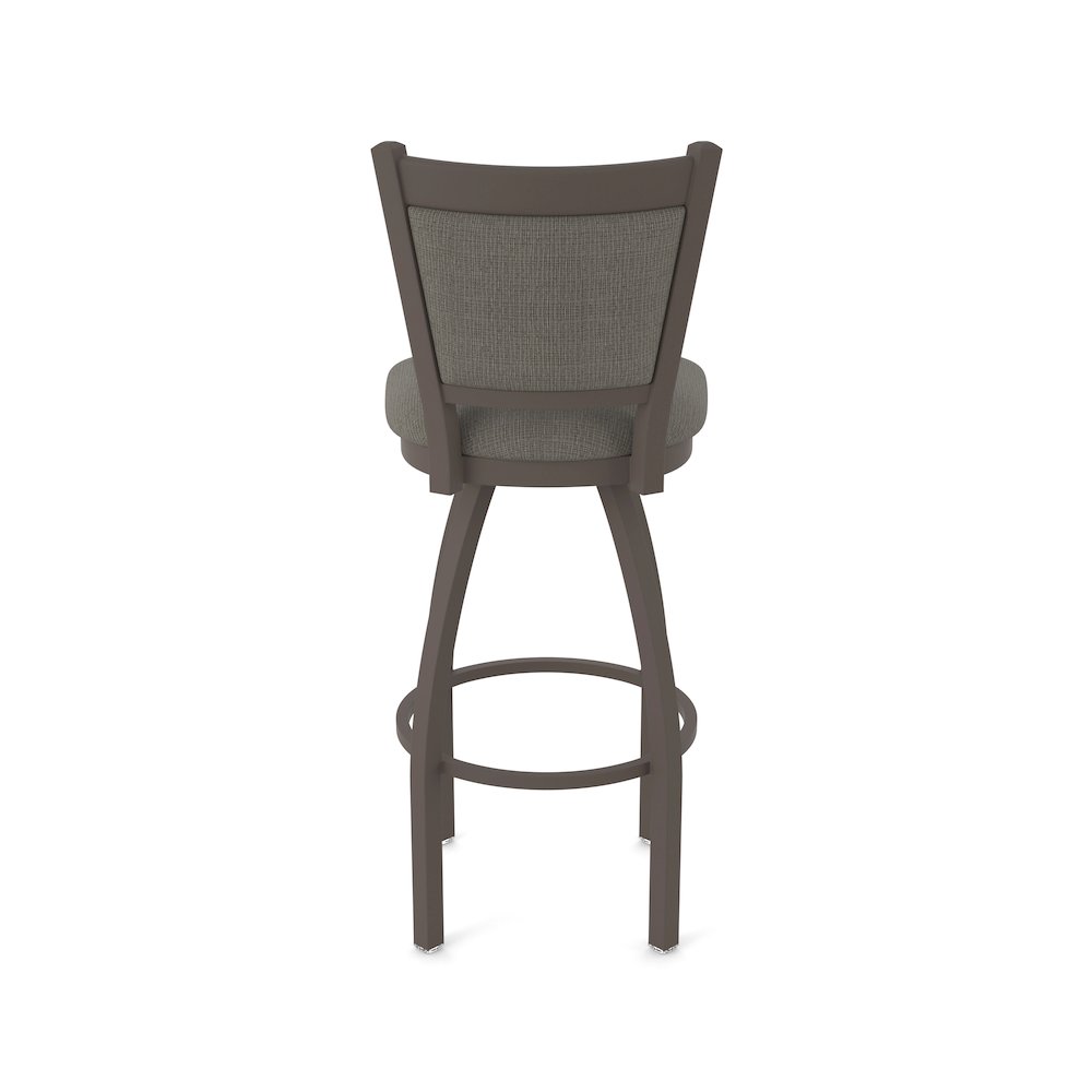 Swivel Bar Stool with Bronze Finish and Graph Chalice Seat and Back. Picture 6
