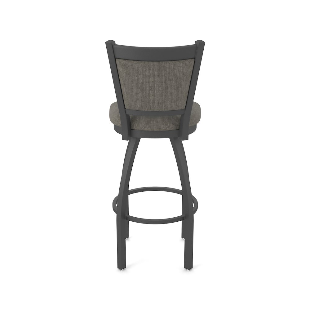 Swivel Bar Stool with Pewter Finish and Graph Chalice Seat and Back. Picture 6