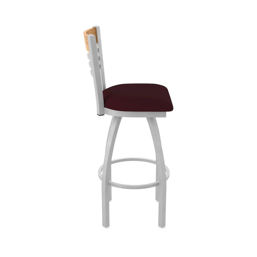 36" Swivel Extra Tall Bar Stool, Anodized Nickel Finish, Medium Back. Picture 4