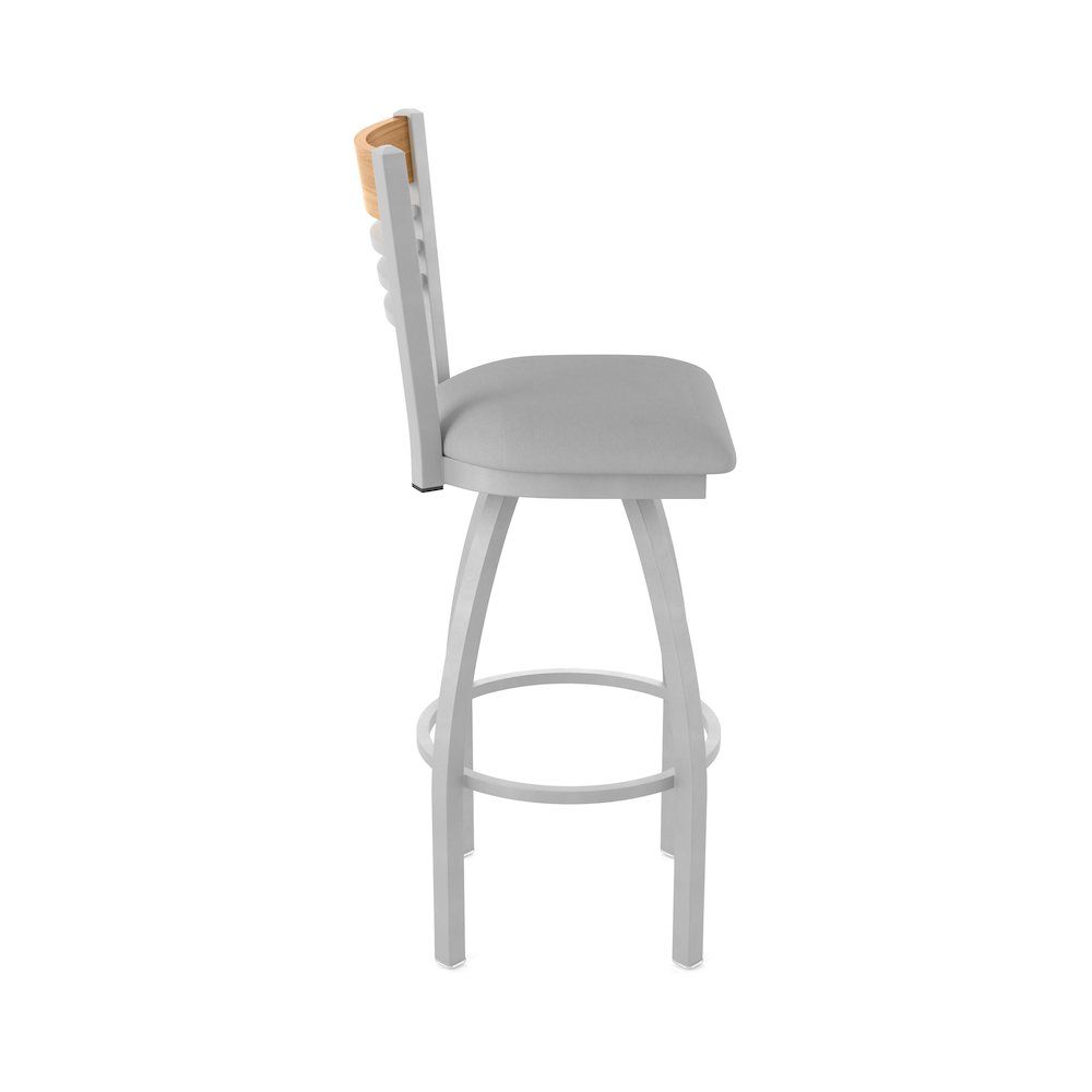 36" Swivel Extra Tall Bar Stool, Anodized Nickel Finish, Medium Back. Picture 4