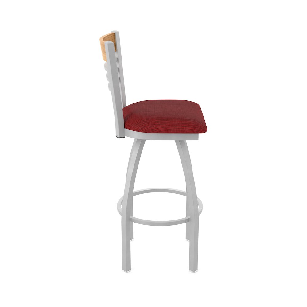 36" Swivel Extra Tall Bar Stool, Anodized Nickel Finish, Medium Back. Picture 4