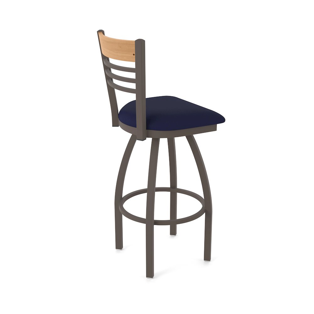 36" Swivel Extra Tall Bar Stool, Bronze Finish, Medium Back. Picture 2