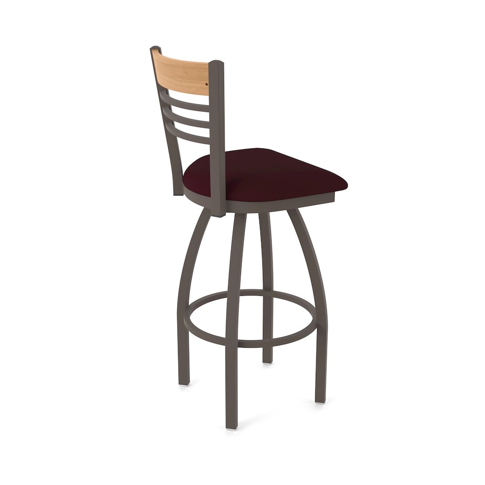 36" Swivel Extra Tall Bar Stool, Bronze Finish, Medium Back. Picture 2