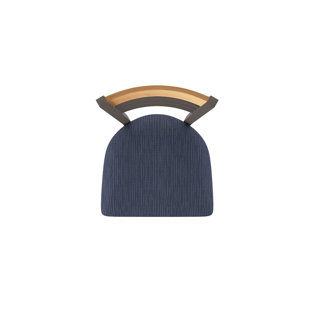 36" Swivel Extra Tall Bar Stool, Bronze Finish, Medium Back, Graph Anchor Seat. Picture 3