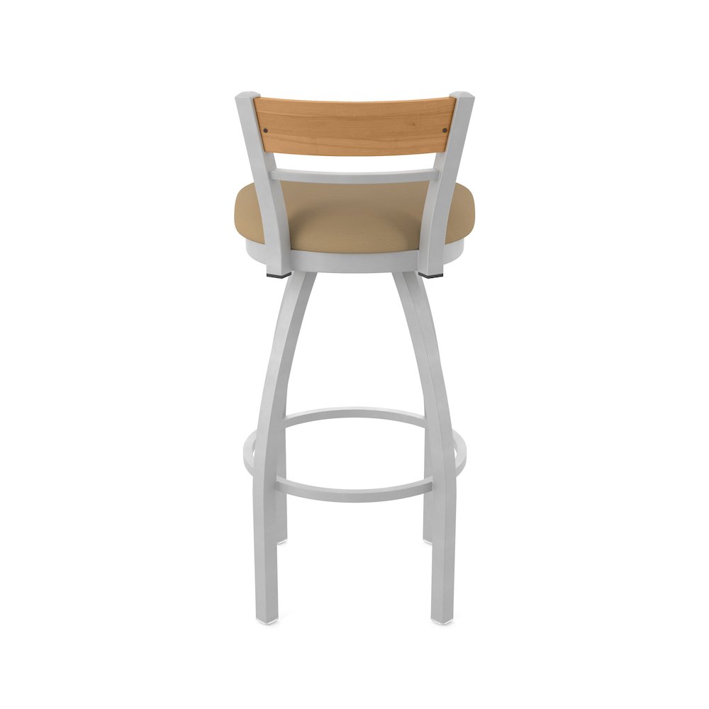 36" Swivel Extra Tall Bar Stool, Anodized Nickel Finish, Medium Back. Picture 6