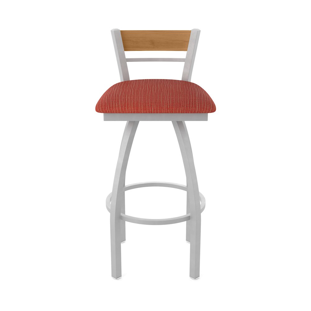 36" Swivel Extra Tall Bar Stool, Anodized Nickel Finish, Medium Back. Picture 5