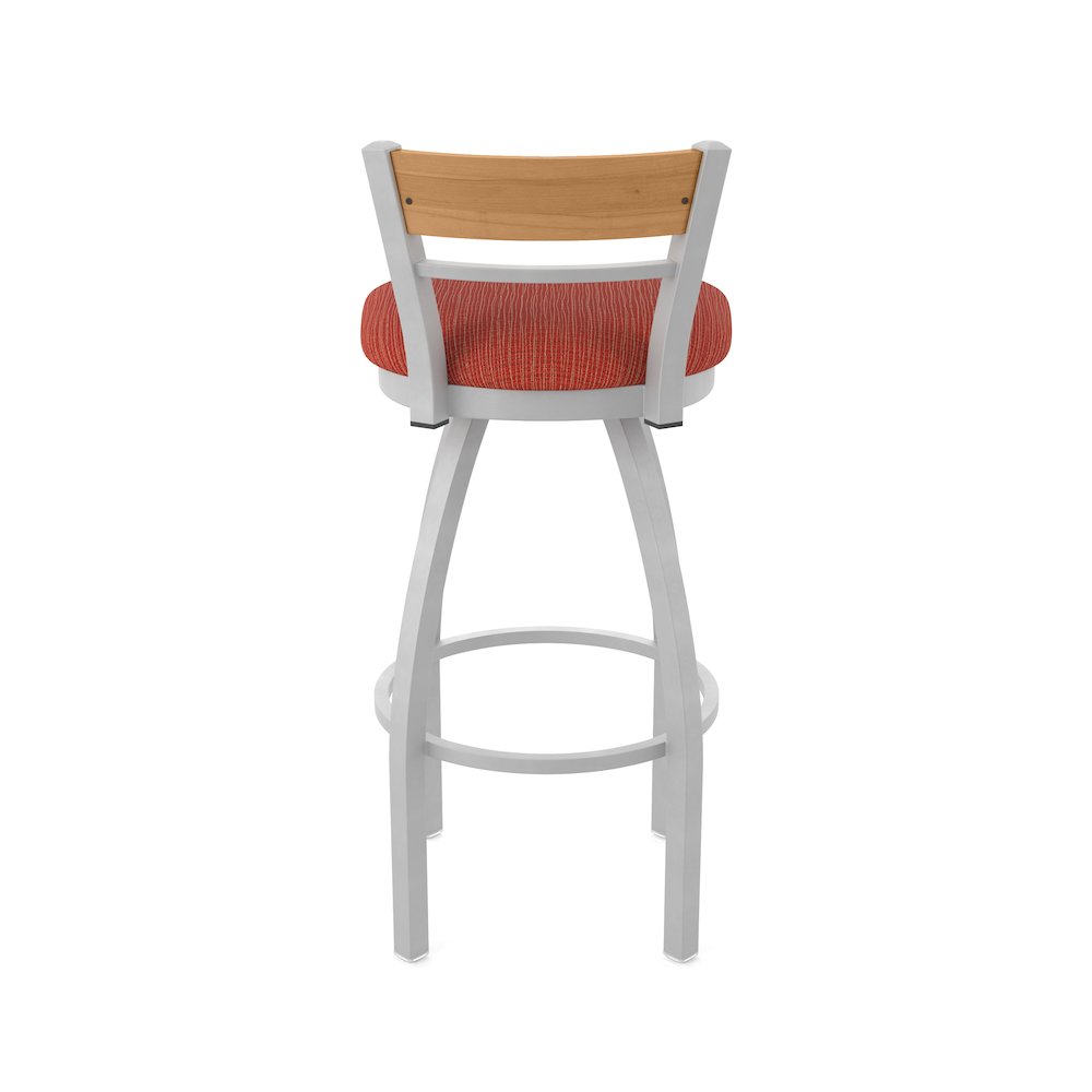 36" Swivel Extra Tall Bar Stool, Anodized Nickel Finish, Medium Back. Picture 6