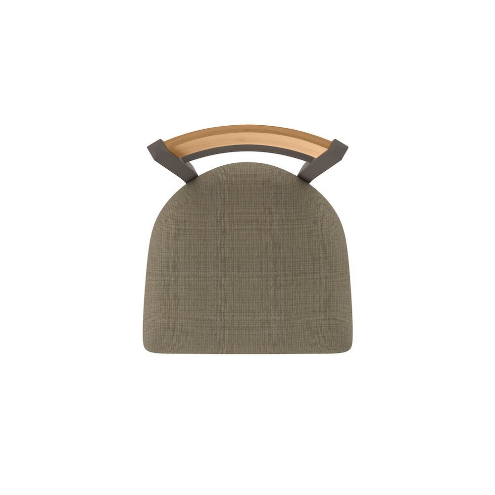36" Swivel Extra Tall Bar Stool, Bronze Finish, Medium Back, Graph Cork Seat. Picture 3